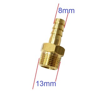 Nối co đuôi chuột ren ngoài 13mm, đầu ra nối ống 8-10mm
