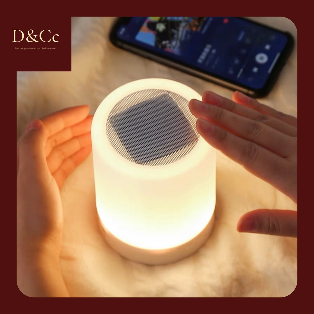 Loa Bluetooth không dây cảm biến 7 màu, bass mạnh nghe nhạc cực đã, hỗ trợ thẻ nhớ TF và cổng 3.5 - D&Cc