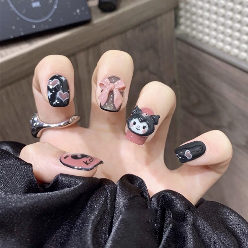 Set 24 móng giả N331 đính đá cao cấp ( Tặng kèm keo và dũa )