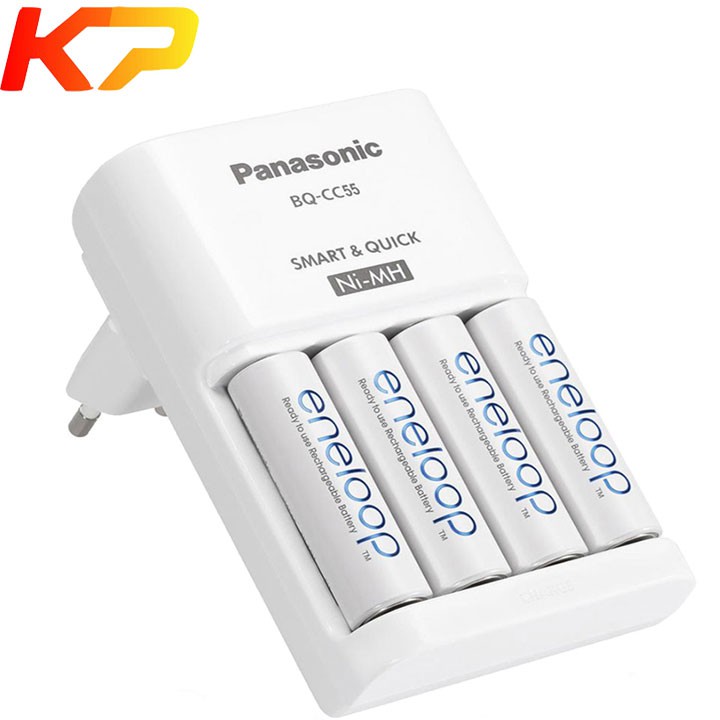 Sạc nhanh cao cấp 1.5 giờ Panasonic tự ngắt sạc, kèm 4 pin AA 2000mAh