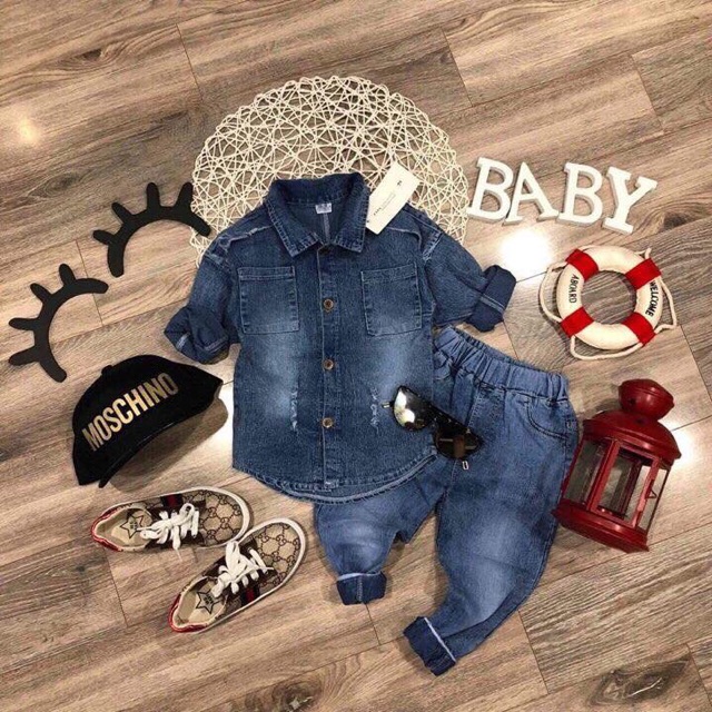 Bộ jeans bé trai
