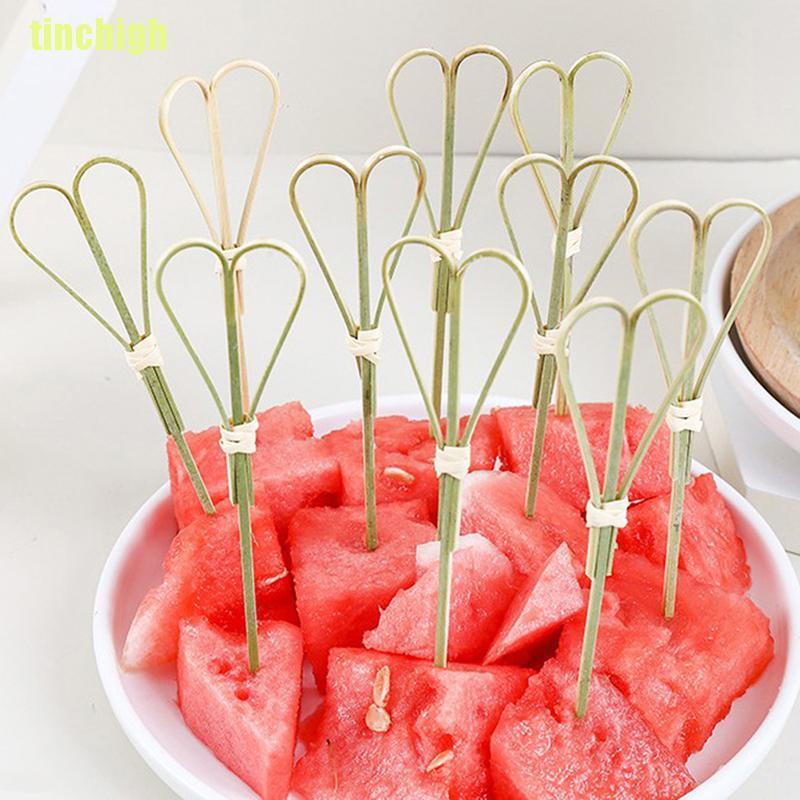 Bộ 100 Trái Cây Tre Dùng Một Lần Tiện Lợi