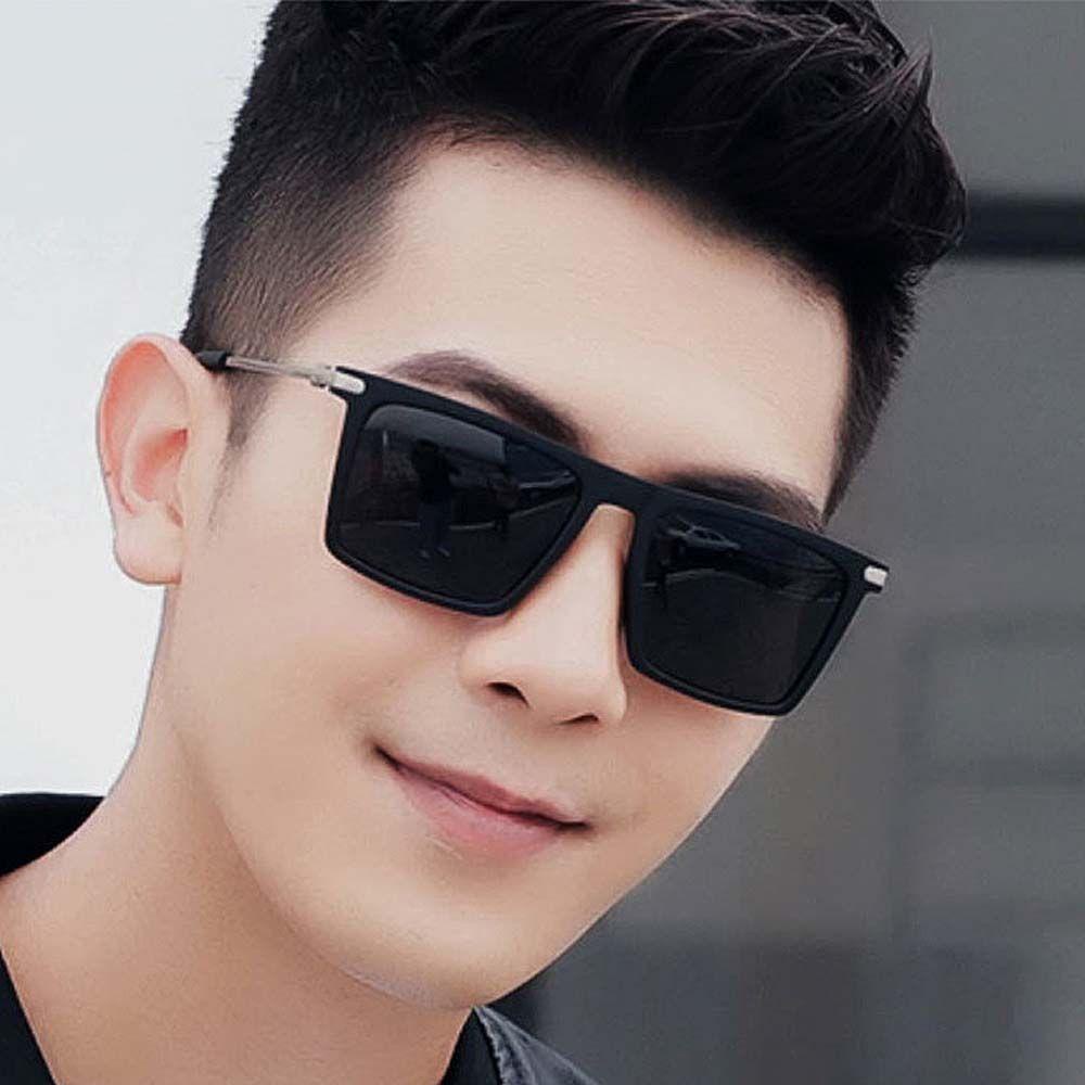Kính Mát Gọng Vuông Phản Quang Thời Trang Hàn Quốc Cổ Điển Cho Nam Và Nữ