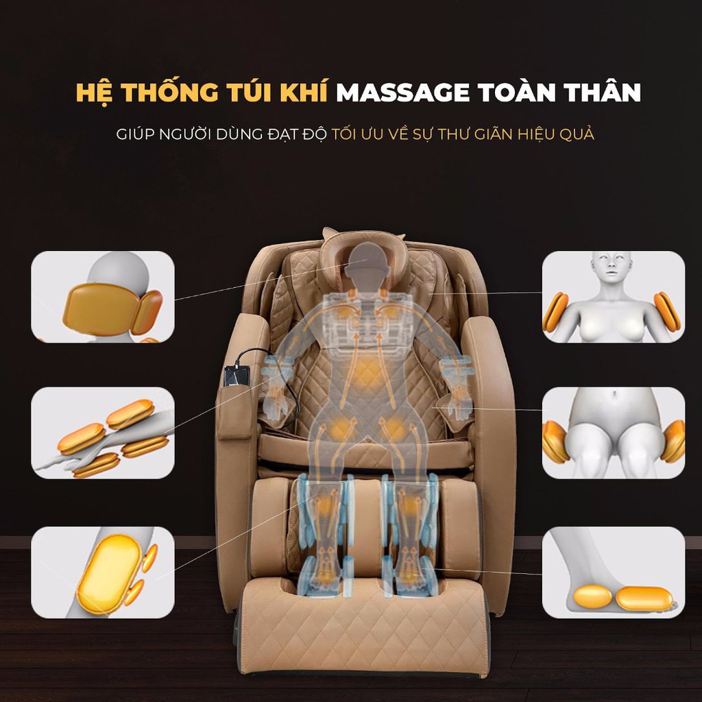 Ghế massage KLC KY168 - công nghệ không trọng lực, công nghệ Body scan, công nghệ linh kiện Nhật Bản...