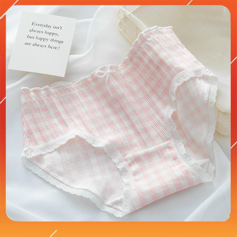 Quần lót học sinh cotton cao cấp kháng khuẩn mềm mại thấm hút mồ hôi tone trắng hồng đáng yêu YH18