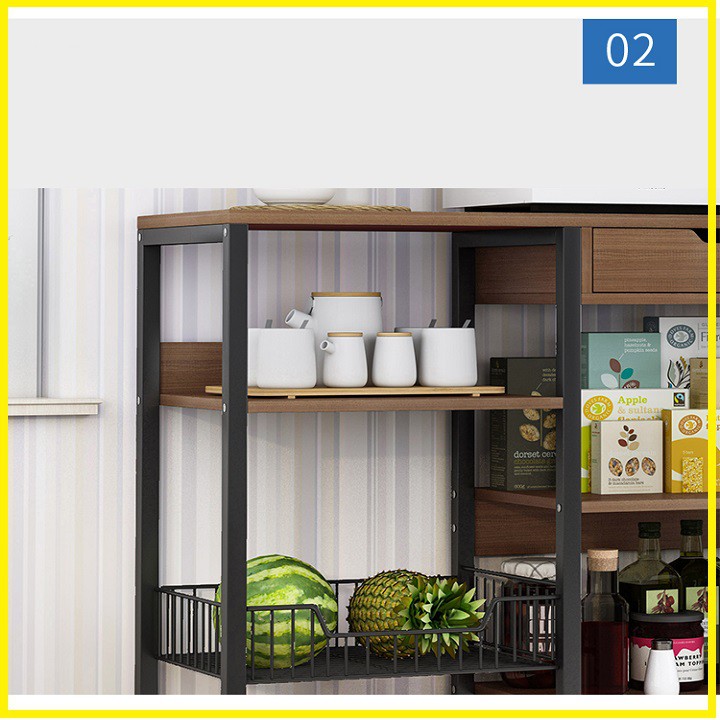 Kệ bếp vuông 6 ô 80x30x80 CÓ NGĂN KÉO