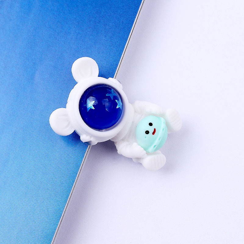 Set 10 Phụ Kiện Trang Trí Móc Khóa Điện Thoại Hình Phi Hành Gia Bằng Resin DIY