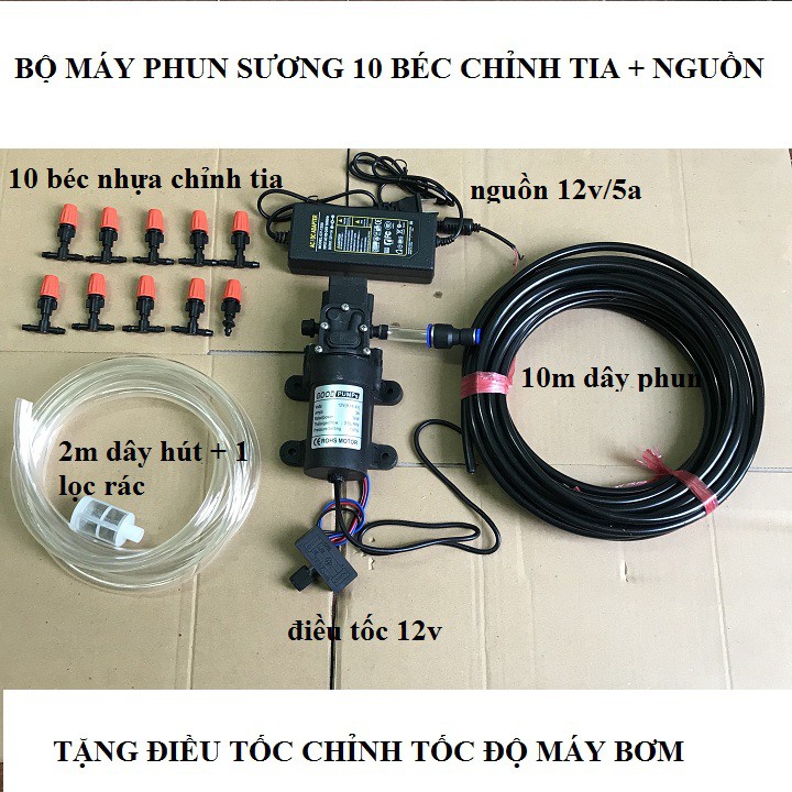 máy phun sương tưới lan 10 béc