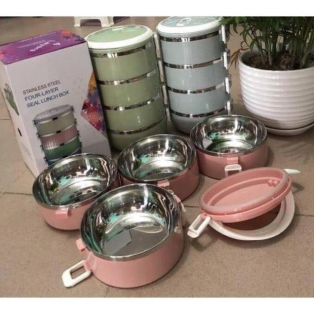 CẶP LỒNG CƠM LÚA MẠCH 4 TẦNG TO RỘNG - TƯƠNG ĐƯƠNG 2800ml