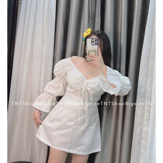 ÁO KIỂU NỮ TAY PHỒNG CỘT DÂY [TNT SHOP BIGSIZE 60KG 90KG]