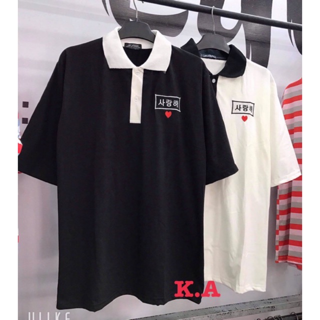 Áo Polo thêu tim HÀN KIAF727