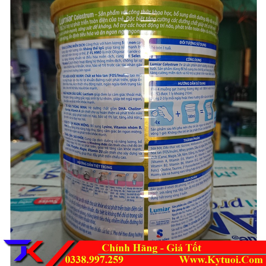 Sữa LUMIAR COLOSTRUM 1+ Hộp 800G