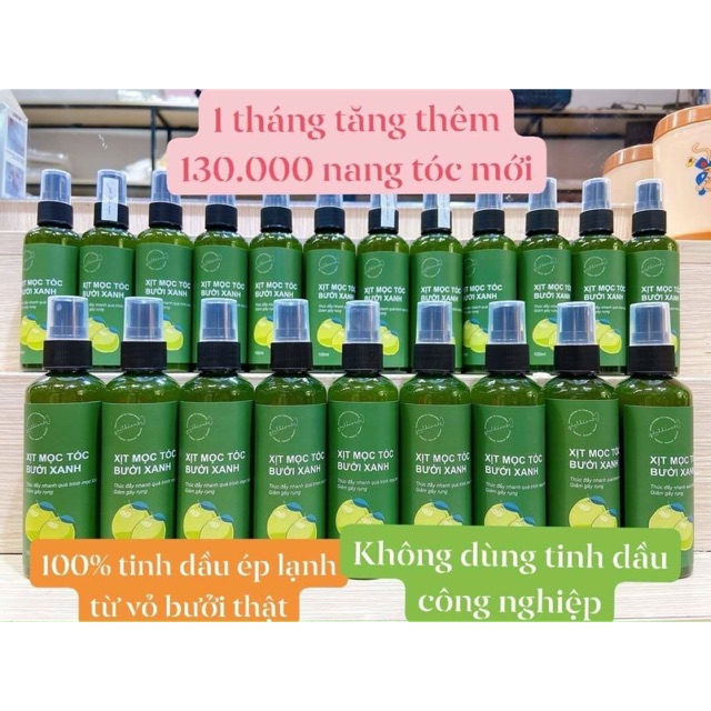 Xịt mọc tóc giảm gãy rụng Bưởi xanh 100ml hiệu quả