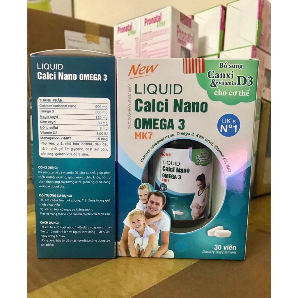 LIQUID Calci Nano OMEGA3 NEW - Canxi MK7 kết hợp với Omega3