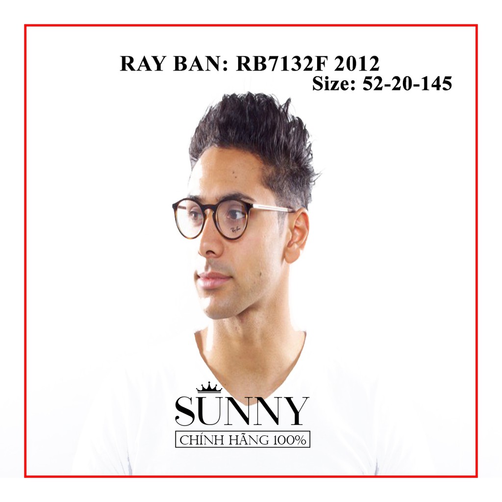 RB7132F 2012-Gọng kính nam nữ Rayban chính hãng, thiết kế dễ đeo bảo vệ mắt