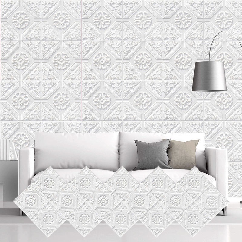 Miếng Xốp Dán Tường 3D Vân Sóng Tiêu Âm Cách Nhiệt
