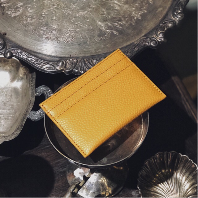 VÍ CARD HOLDER CRUSH LEMONT DA BÒ THẬT