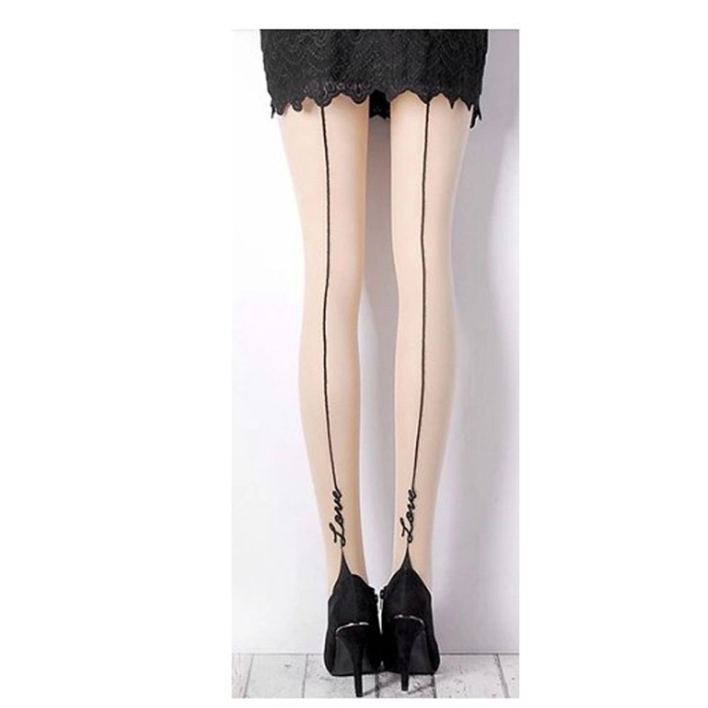 Quần tất vải Jacquard họa tiết hình xăm phía sáu phong cách retro quyến rũ nhiều màu sắc cho nữ