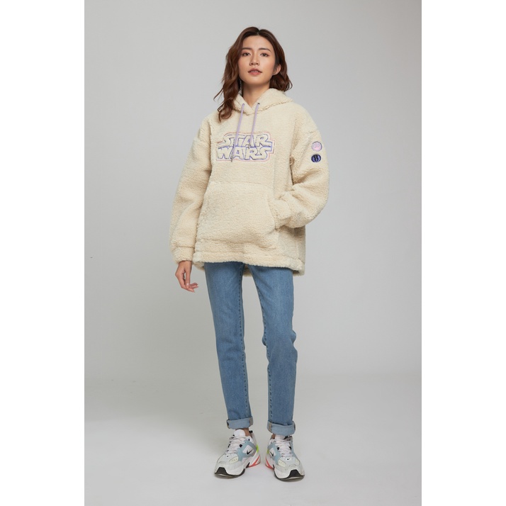 Áo Hoodie Nỉ Mũ Nữ BOO Vải Lông Cùn Dáng Rộng Đính Patch Logo Starwars | BigBuy360 - bigbuy360.vn