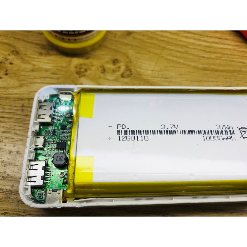 [SIÊU RẺ] - Combo 2 viên pin Lithium  10.000mAh - Vỏ đựng nhựa - Mạch sạc