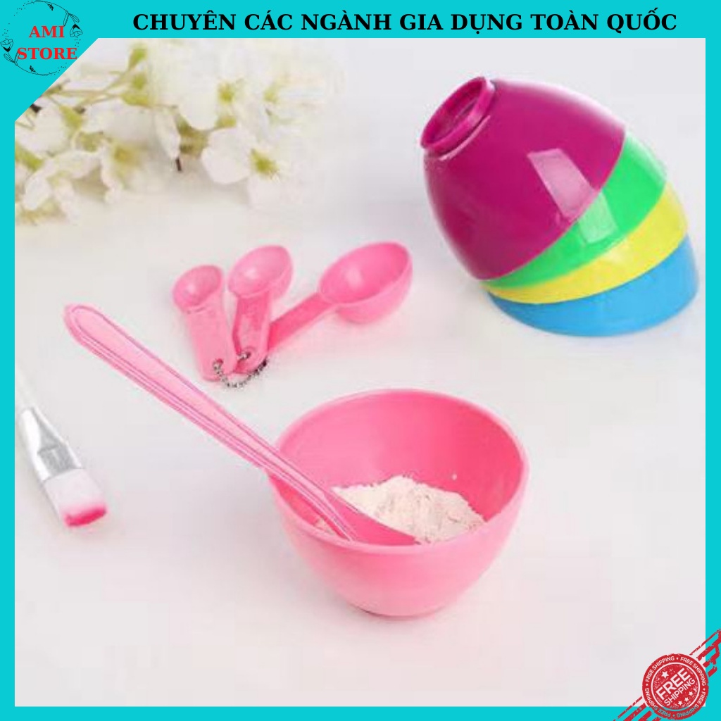 Bộ bát trộn kem mặt nạ/ dưỡng da cao cấp 5 món/ phụ kiện làm đẹp