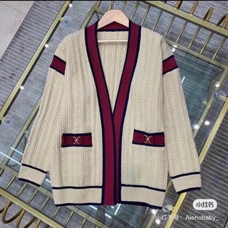 ÁO CHOÀNG CADIGAN VIỀN ĐỎ