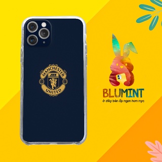 Ốp lưng iphone silicon chống bẩn đội bóng Manchester United black  cho Ip 5 đến 11 12 Pro Max BLUMAN0066