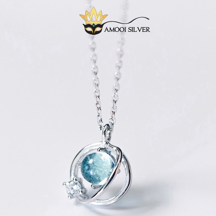 Dây chuyền bạc S925 blue eye - Amooi Silver AD19
