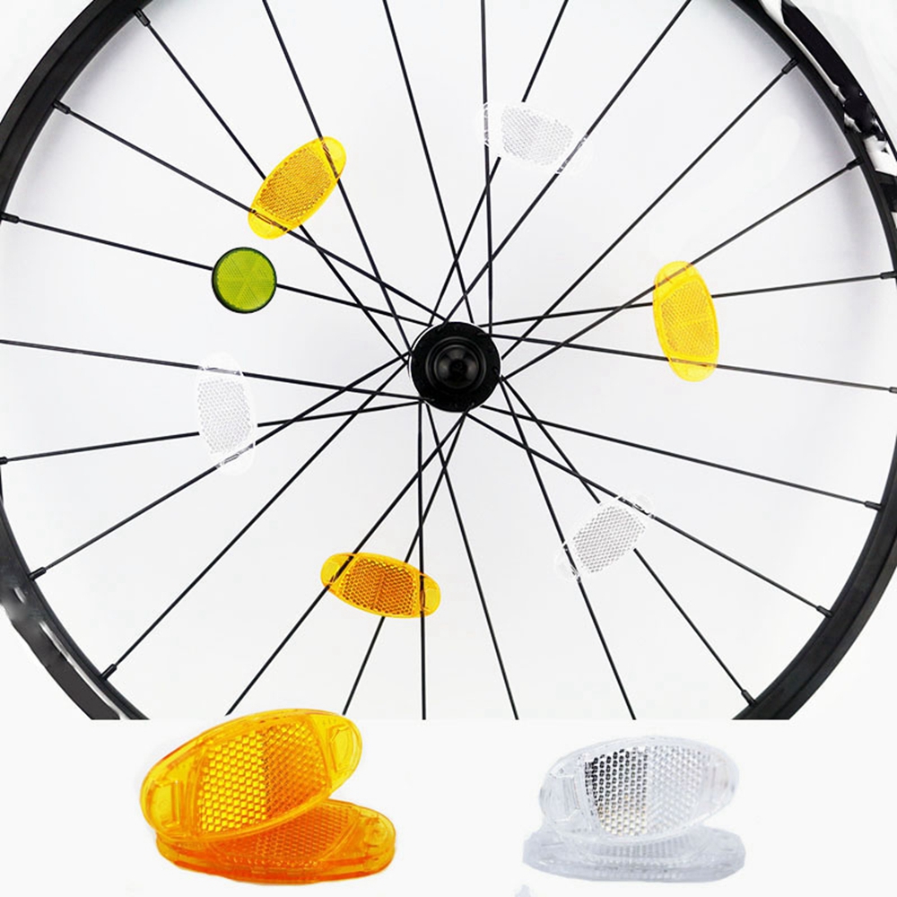 Set 2 Đèn Phản Quang Hình Oval Gắn Vành Bánh Xe Đạp