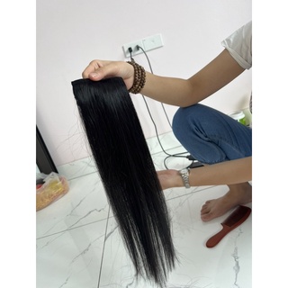 Tóc kẹp 60cm tóc thật, bộ 3 dải kẹp