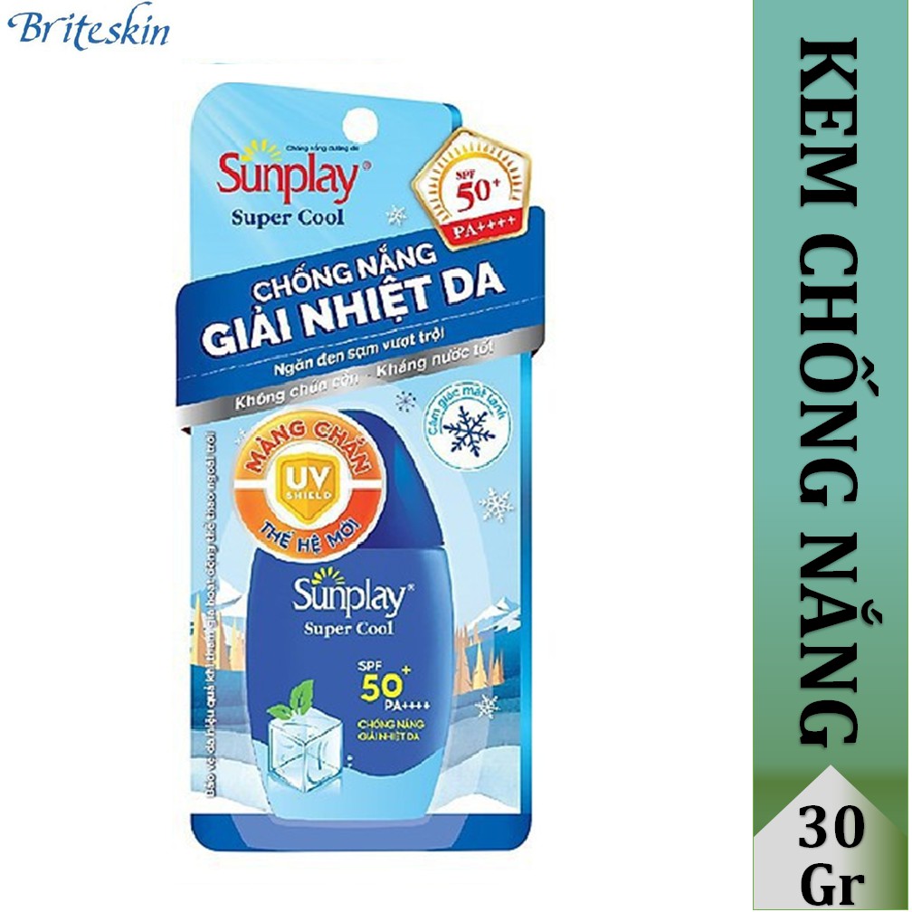 Sữa Chống Nắng Sunplay Giải Nhiệt Da Super Cool và Dưỡng Trắng Da Whitening UV SPF50+, PA++++ (30g)