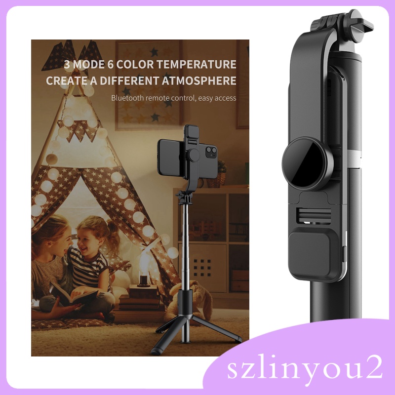 Gậy Tự Sướng Gấp Gọn + Đèn Màu Đen Cho Ios / Android | BigBuy360 - bigbuy360.vn