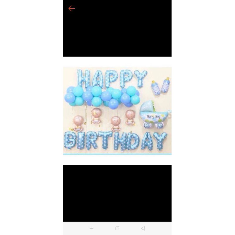 Set bóng trang trí đầy tháng cho bé