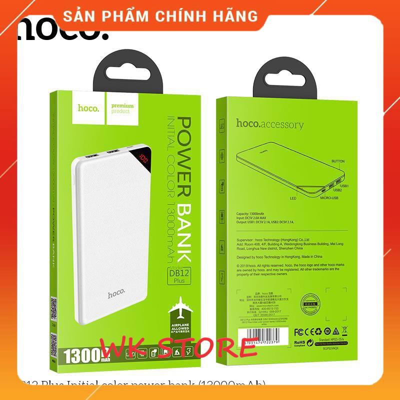 Sạc dự phòng cao cấp hoco db12 plus 13000 mAh chính hãng (BH 1 năm) | BigBuy360 - bigbuy360.vn