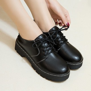 Giày Oxford Cổ Thấp Nữ Da Cao Cấp 993272 (Đen)