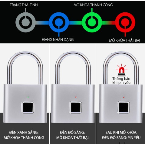 Ổ khóa cửa bằng đáu vân tay - Khóa vân tay thông minh