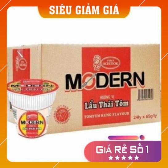 (SALE SỐC) Thùng mì tôm Modern lẩu thái 24 cốc (shopmh59)