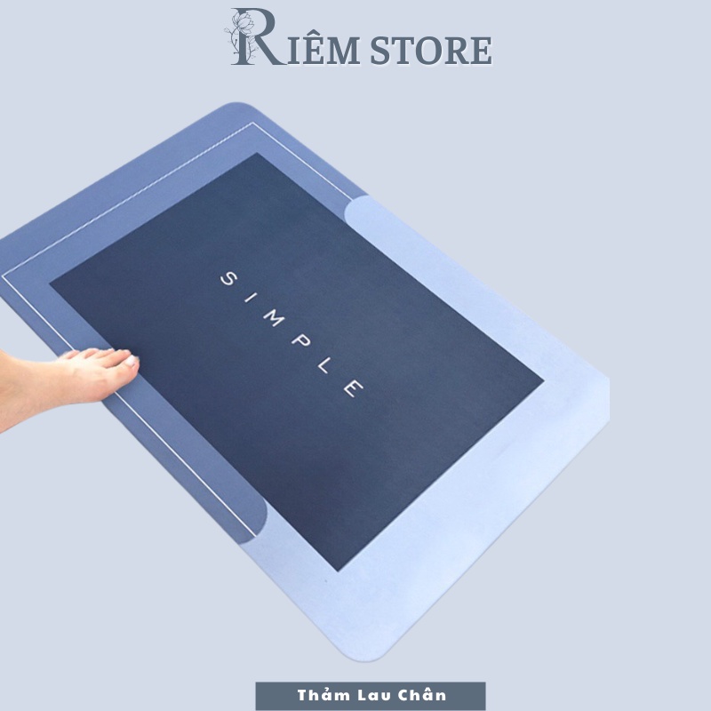 Thảm Hút Nước Siêu Thấm - Thảm Lau Chân Siêu Mềm Siêu Dày, Siêu Thấm Nước Chất Liệu Chống Trượt