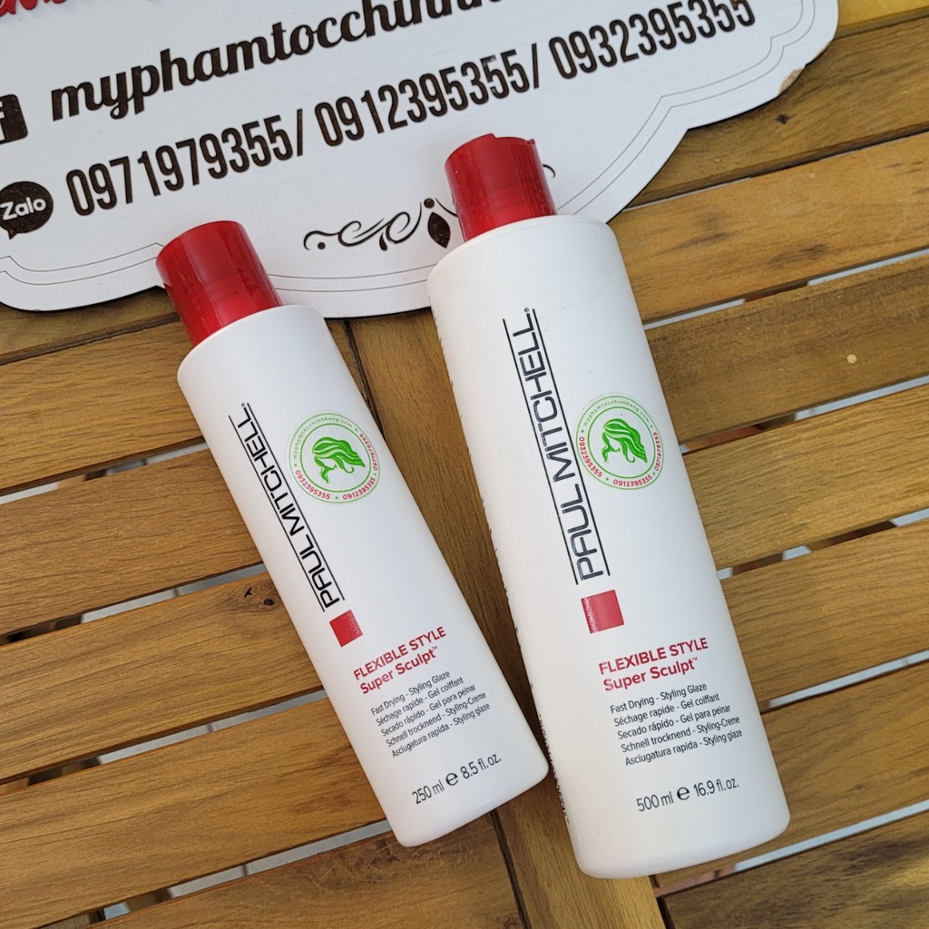 GEL TẠO NẾP TÓC UỐN MÙI TÁO XANH PAUL MITCHELL SUPER SCULPT 250ml - 500ml