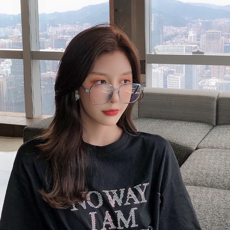 Mắt Kính Gọng Vuông Trong Suốt Chống Ánh Sáng Xanh Thời Trang Hàn Quốc