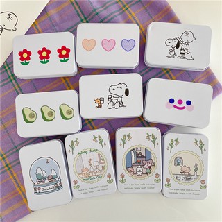 Hộp Thiếc Vintage Mini Tin Đựng Đồ, Phụ Kiện Nhỏ Xinh Hình Cô Bé