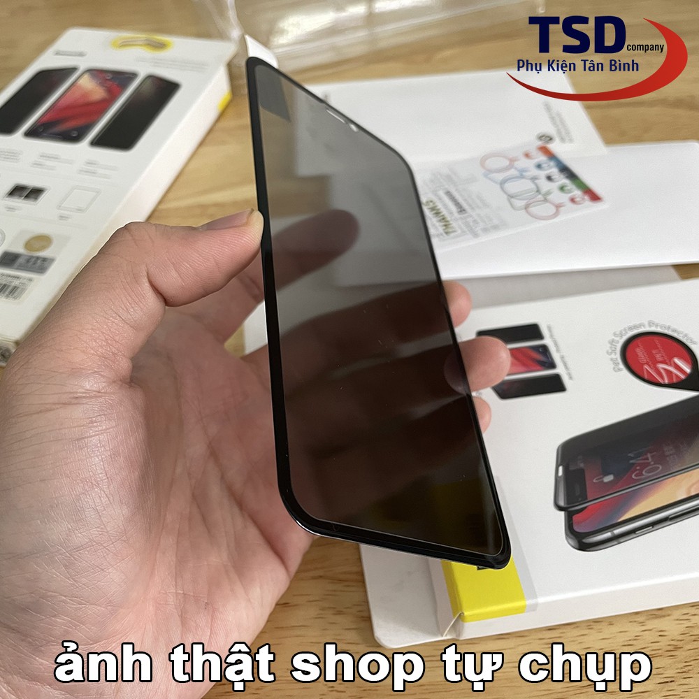 Kính Cường Lực iPhone 11, iPhone XR Full Màn Hình Chống Nhìn Trộm Chính Hãng Baseus