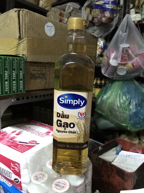 Dầu gạo nguyên chất Simply chai 1 lít