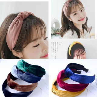 Băng đô cài tóc bản to phong cách Hàn Quốc