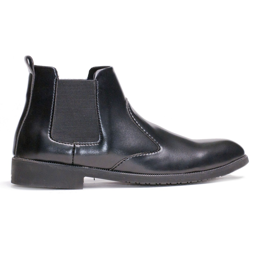 [Shop Uy Tín] Giày Chelsea Boot Nam Cổ Chun Da Nhám Màu Đen Đế Khâu Rất Chắc Chắn - CB520-NHAMCHUN (V)