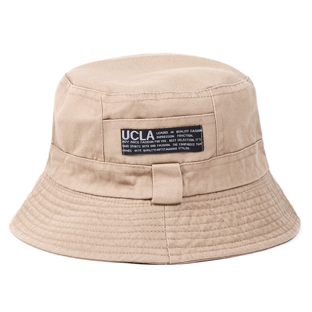 Nón Bucket chất liệu canvas họa tiết chữ thời trang mùa hè cho nam và nữ