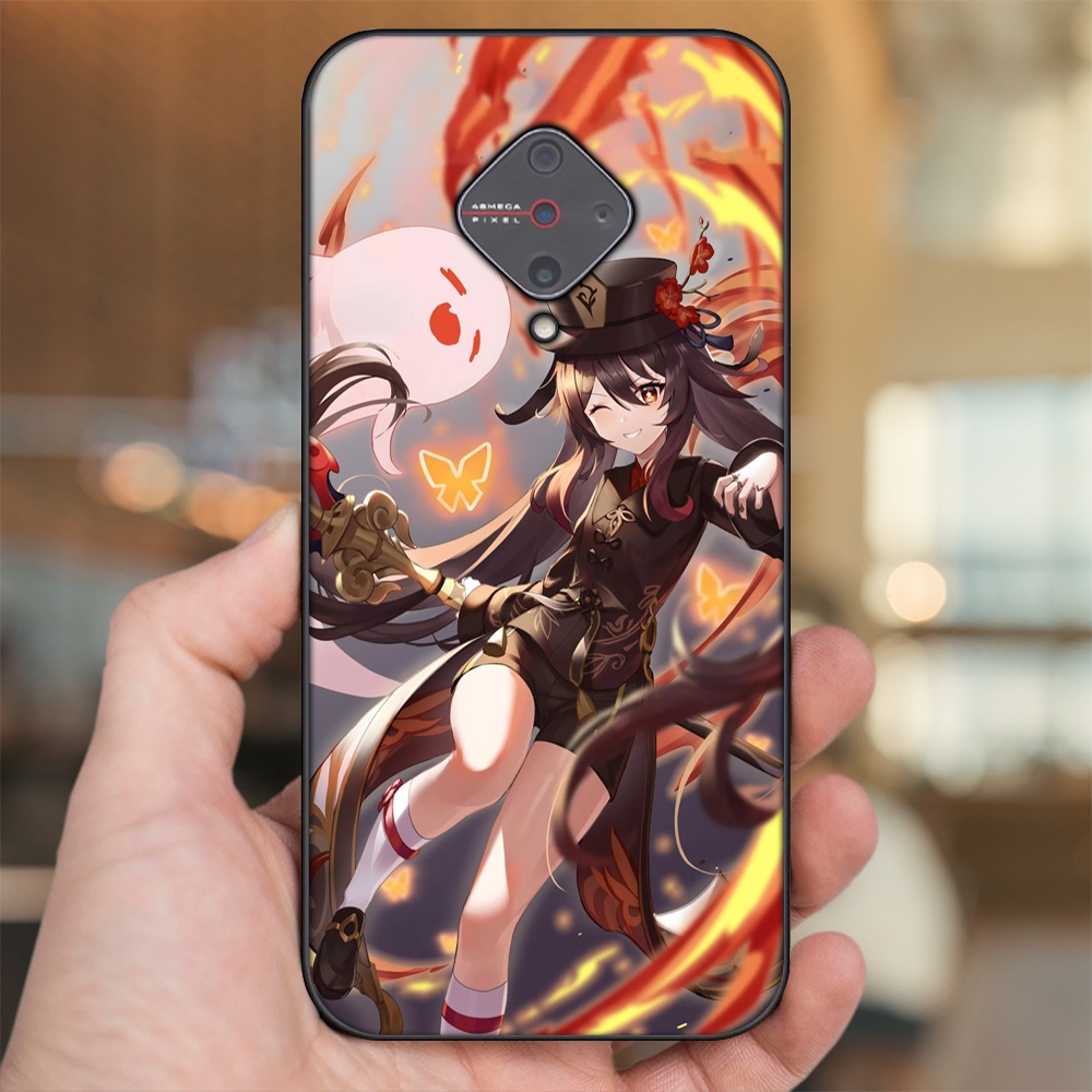 Ốp lưng Vivo S1 Pro viền đen in hình Hutao Genshin Impact