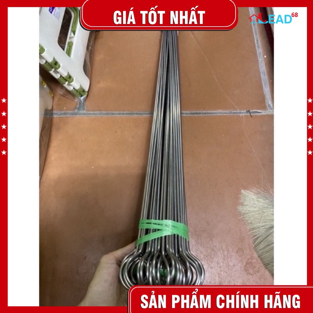 Que xiên nướng thịt dài 60cm bằng inox không rỉ (chất lượng)