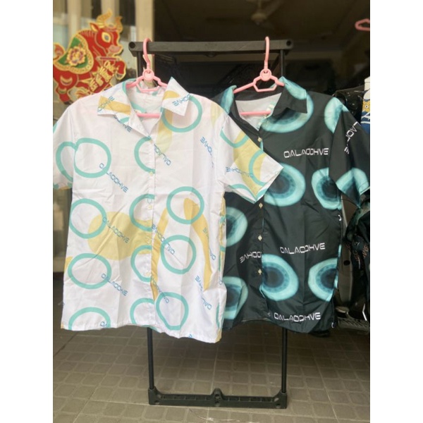 Áo Sơ Mi Tay Ngắn Unisex Cổ Bẻ Phong Cách Hàn Quốc Freesize
