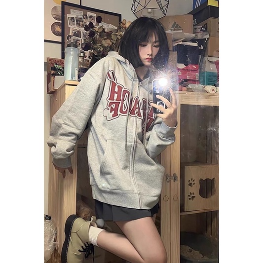 Áo Khoác Nỉ Hoodie Zip EAA Form Rộng Nam Nữ Unisex